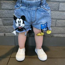 Шорты для маленьких девочек, джинсы летние детские шорты с рисунком детские джинсовые шорты для девочек, одежда для маленьких девочек от 2 до 6 лет