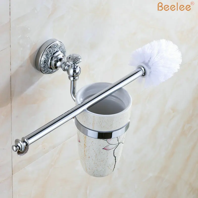Beelee BL8405C Bathroom Ceramic & Brass Wall Mount Bathroom Lavatory
