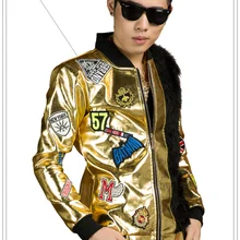 Мужская певица одежды аксессуары модное пальто Мужская кожа s-xl