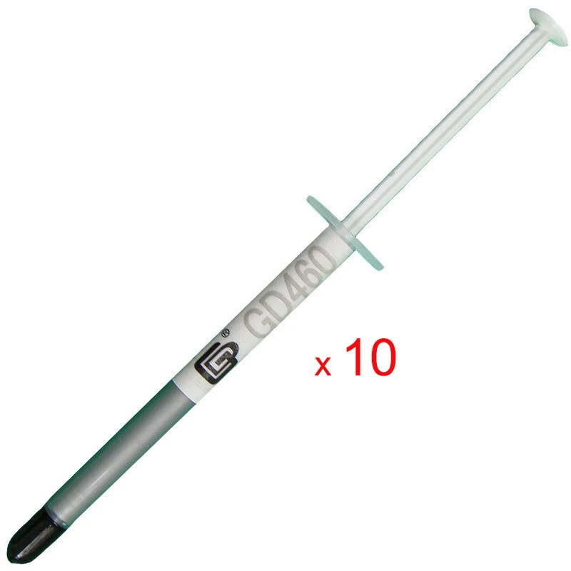 GD Brand 10pcs/lot 1g silver NEW GD460 thermal conductive compound grease paste silicone heatsink compound