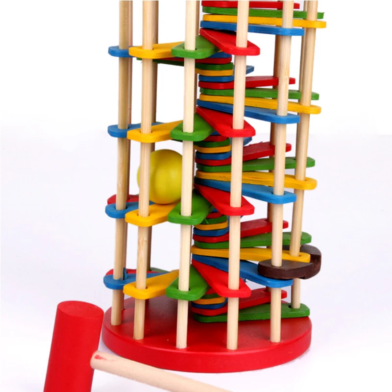 Игрушки Монтессори Обучающие деревянные игрушки для детей раннего обучения гусеница кушает рулон Деревянная башня с удар молотком игры