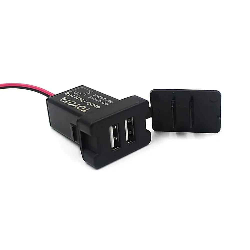 

Adeeing Professional Dual USB Port Socket 3.1A Charger Car Refit Tool for Toyota High quality Car Charger Socket r30