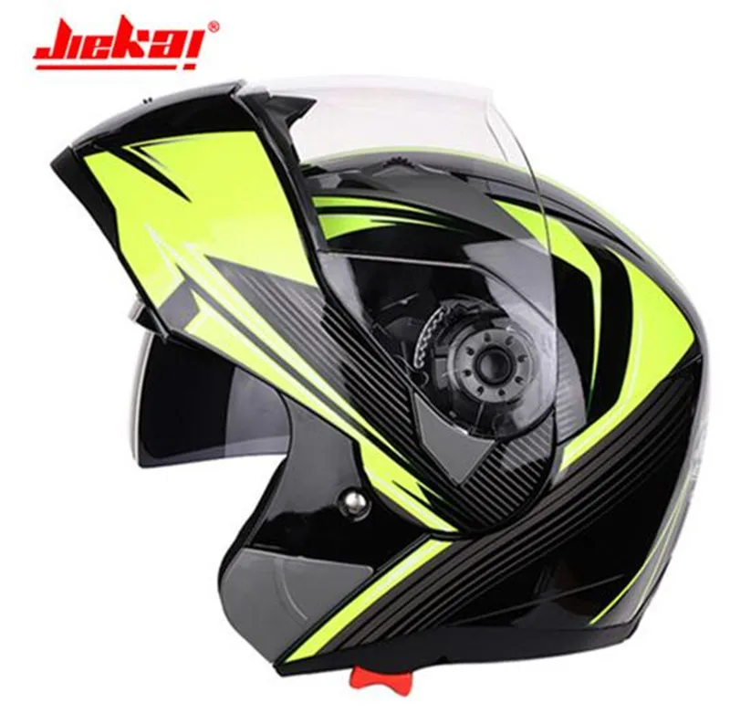 JIEKAI мотоциклетный шлем полный шлем Casco Moto Racing Capacetes де Motociclista Мотокросс флип шлем с двойной линзы