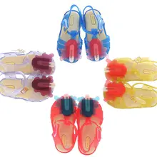 2017 Nouveau Enfants Mini Melissa Gelée Sandales Pour Bébé Filles des Enfants de crème glacée D’été Mignon de Bande Dessinée Plage Chaussures Infantil Sandalia