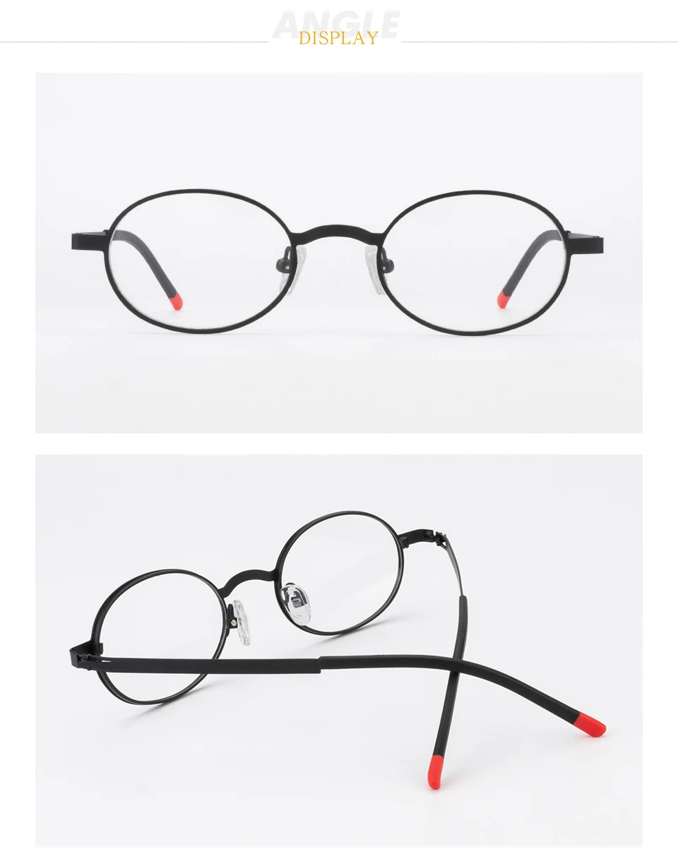 Круглые очки в металлической оправе для мужчин и женщин, ретро оптические очки для близорукости, оправа для очков, уникальный светильник HingeSuper 5 цветов#8041