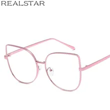 REALSTAR модные очки для глаз кошки оправа для женщин Близорукость оправа для очков очки Брендовые золотые металлические очки S264