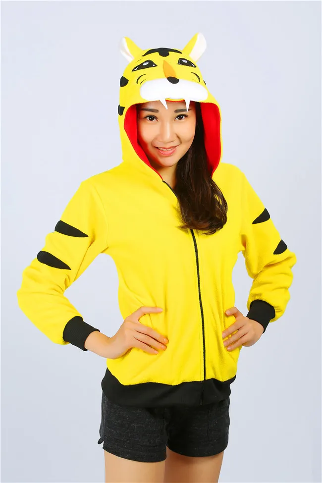 

Yellow Tiger Hooded Hoody Sweatshirt Tracksuit Adult Hoodie Costume Cosplay moleton feminino ropa deportiva mujer