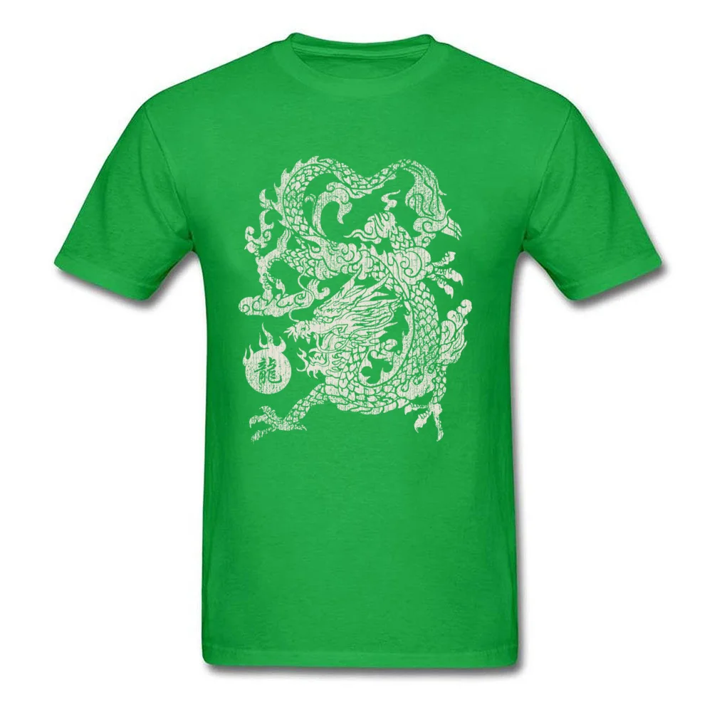 Design Casual T Shirts Retro VALENTINE DAY Short Sleeve O Neck Tops T Shirt Pure Cotton Mens Printing Tops T Shirt Chinese Dragon Eat The Sun White green