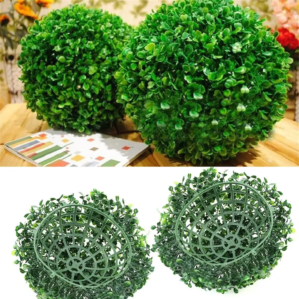 

1pc Green Artificial Plant Ball Topiary Tree Boxwood Wedding Party Home Outdoor Decoration Plants Plastic Grass Ball