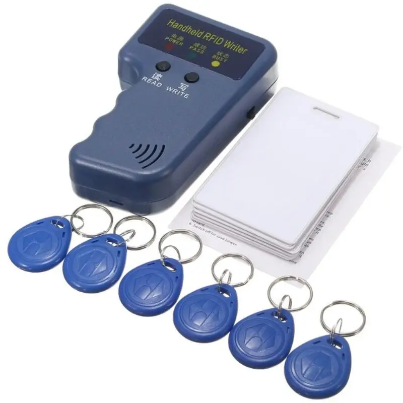 

Duplicator Key Handheld 125KHz RFID IC ID Card Copier Writer Duplicator Programmer Reader Match Writable EM4305 ID Keyfobs Tags