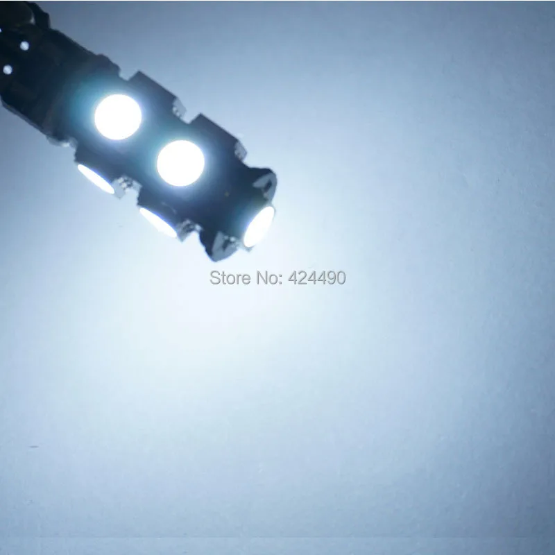 2 шт./лот T10 9 smd 5050 led Canbus Error Free светодиодные лампы для автомобиля W5W 194 9SMD лампочки без ошибок OBC Белый/Синий