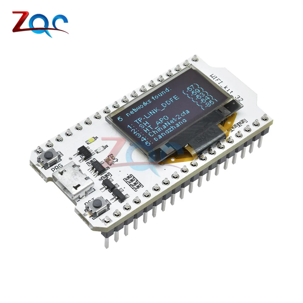 Модуль ESP32 для Arduino с Bluetooth Wi-Fi OLED 0 96 дюйма дисплей CP2102 32 м вспышка 3 3-7 в плата