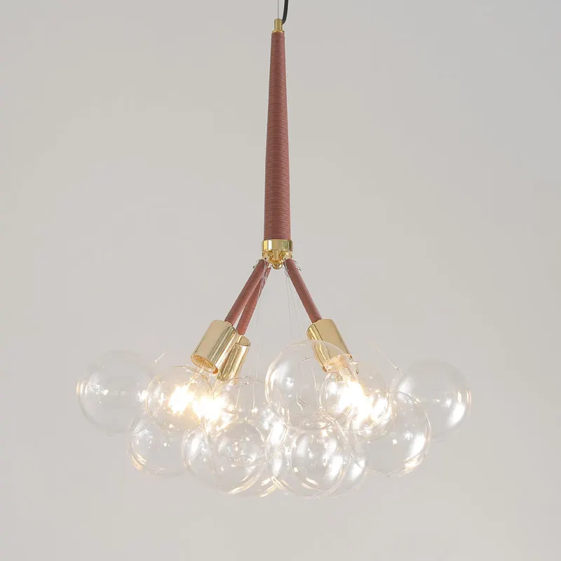 

Nodic Design Lamp Chrome Modern Chandelier Living Room Kitchen Bedoom Light Fixtures Decor Home Lighting Brown Metal E27 lustre
