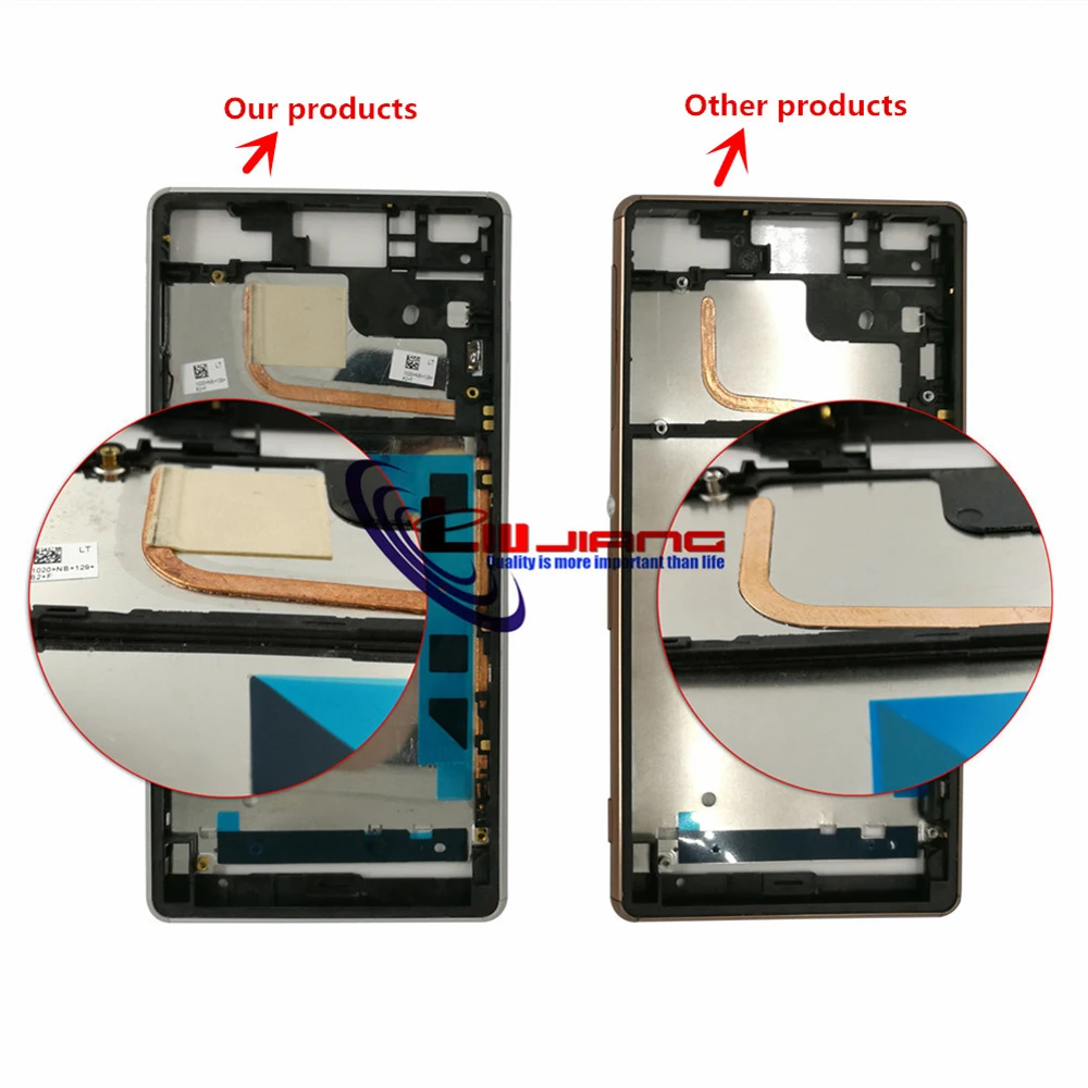 Оригинальный чехол с рамкой средней рамы для Sony Z3 Dual D6633 боковые кнопки