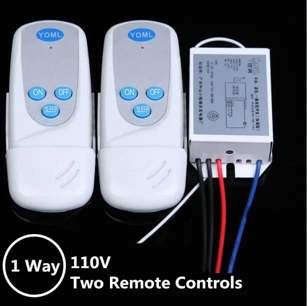 Переменный ток 110 в цифровой беспроводной пульт дистанционного управления для ламп светильник вытяжной вентилятор 1 2 пути 3 способа с 2 дистанционное управление s через стену - Цвет: 1 way 2 telecontrols