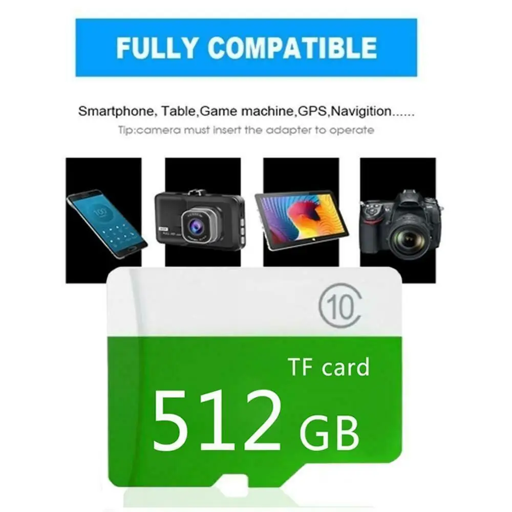 Карта памяти Micro большой емкости 4G 8G 16G 32G 64G 128G 256G 512G Class 10 + Sd Tf для мобильных