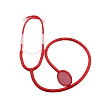 Красный Стетоскоп Игрушка Играть медсестры медицинские игрушки тренировочное оборудование дети делать вид мини практичный