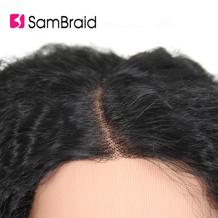 Sambraid 24 дюйма длинные кудрявые прямые кружева синтетические волосы парик для женщин кудрявые синтетические кружева перед парик