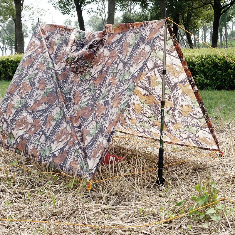 

Outdoor Raincoat 3in1 Multifuntion Raincoat Tent Mat Canopy Poncho Backpack Rain Cover Awning Hunting Camping Military
