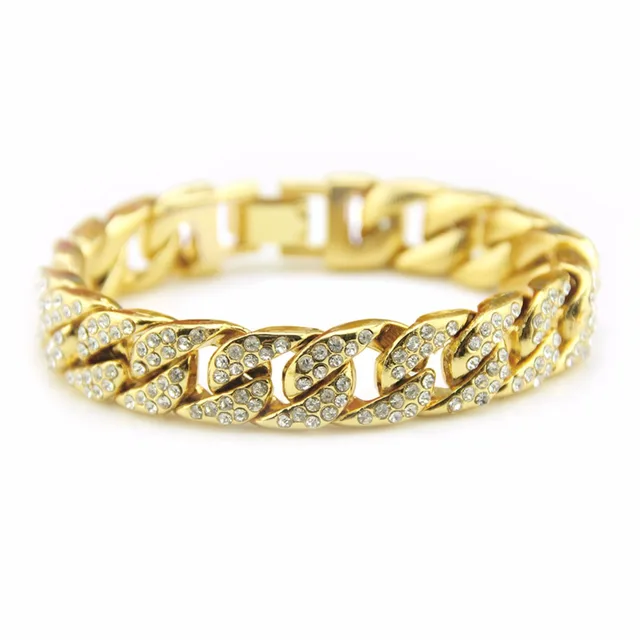 New Iced Out Chunky Bling Cz Miami Cuban Chain Hiphop Bracelet New Iced Out Chunky Bling Cz Miami Cuban Chain Hiphop Bracelet For Men Drop Shipping