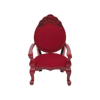

Doll House Accessory 1:12 Vintage Mini Dollhouse Furniture Carved Chairs Miniature Kids Pretend Play Toys A513