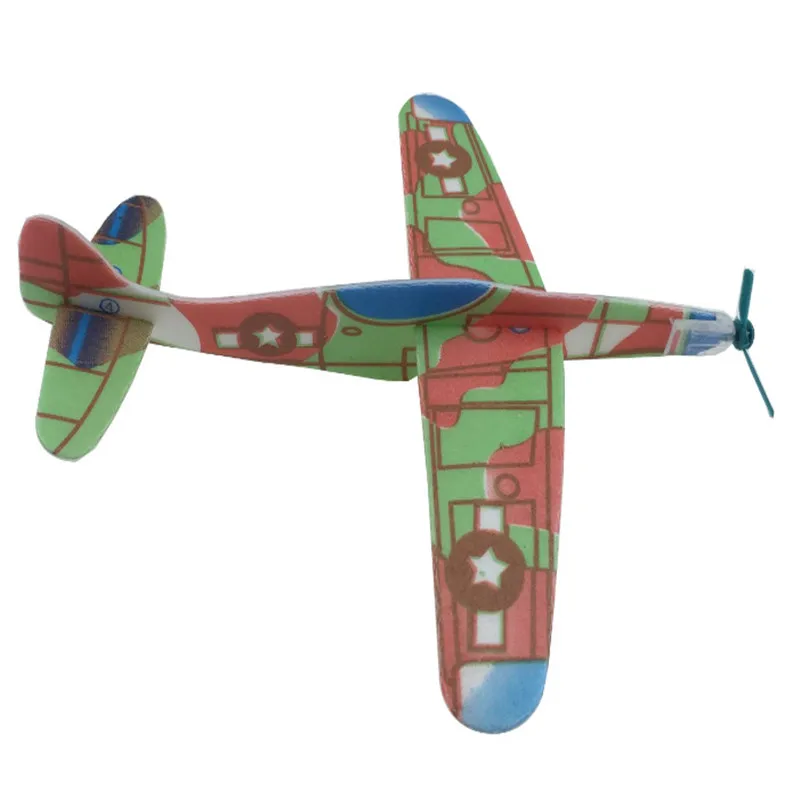 الشاطئ DIY لعبة تحلق القرص اليد رمي طائرة رحلة طائرة شراعية طائرة لعبة رغوة البلاستيك حقيبة حفلات الأطفال لعبة لعبة 10*8 سنتيمتر