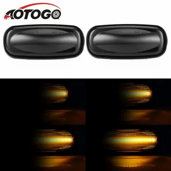 

2Pcs Dynamic Turn Signal Amber LED Side Marker Light For Land Rover Discovery 2 1999-2004 Defernder Freelander 1 2002-2005