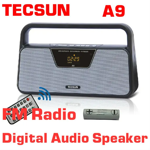 TECSUN A9 FM стерео радио прием светодиодный цифровой дисплей MP3 плеер компьютерный