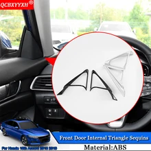 QCBXYYXH автомобильный Стайлинг ABS Накладка защита передней двери автомобиля внутренний треугольник Хром украшение для Honda 10th Accord
