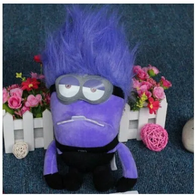 Free shipping 30cm Small Purple People Daddy Purple Minions Plush font b Toys b font Purple