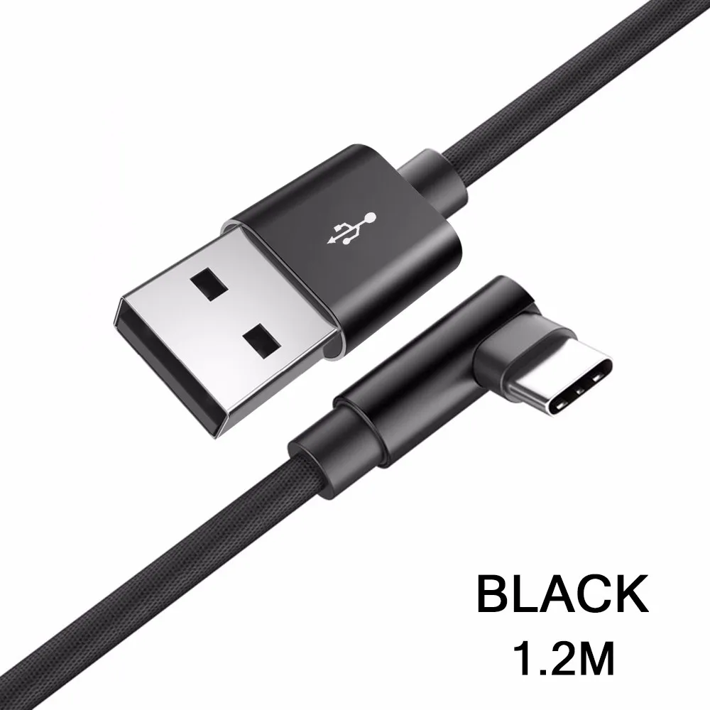 

New USB TYPE C Micro USB 90 Degree Fast Charging Usb Cable L Type-C 3.1 Data Cord Charger Usb Micro For Samsung S10 S9 S8 Xiaomi