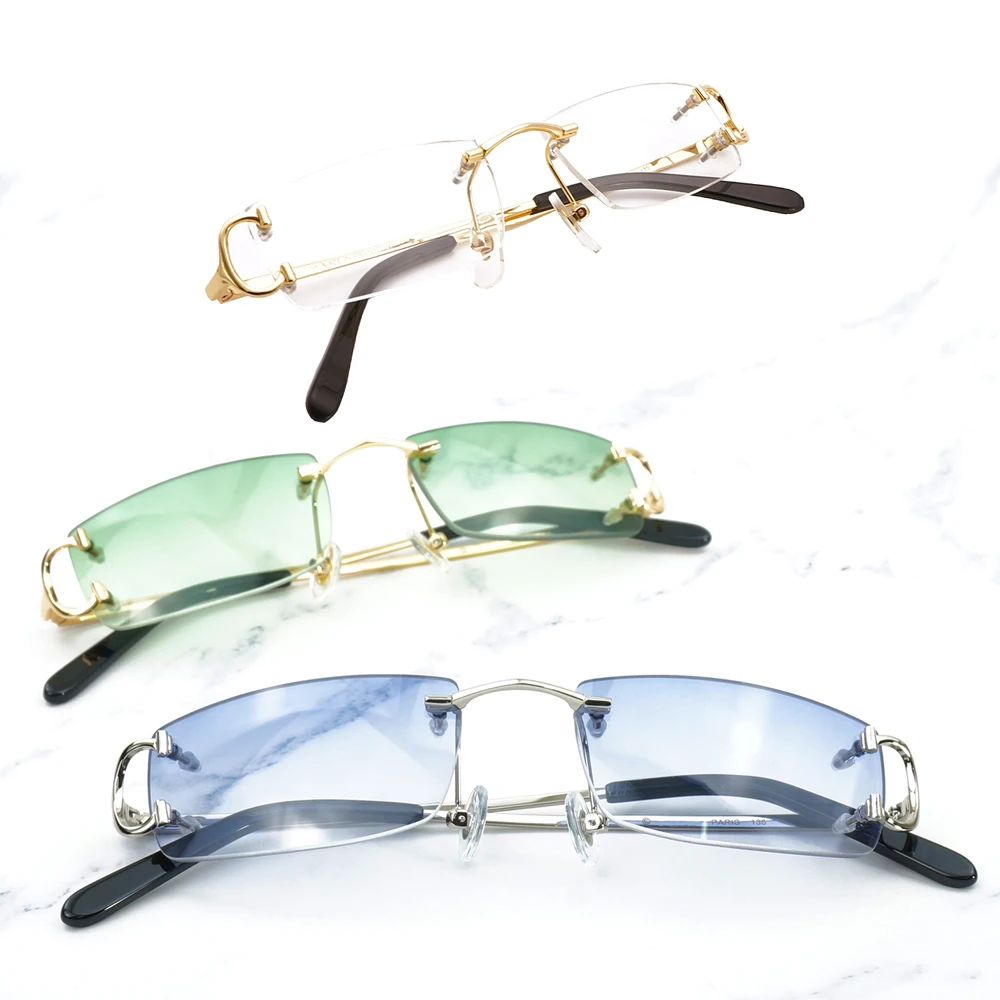 

Rimless Sunglasses Men Women Fashion Sun Glasses Frames Vintage Eyewear Decoration Reading Glasses Frame Beauty Accessories 827