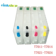 Vilaxh For Epson T2521 Refillable Ink Cartridge T7011 T7021 T7031 For Epson WorkForce WF-3620 WF-3640 WF-7610 WF-7620 WF-7110