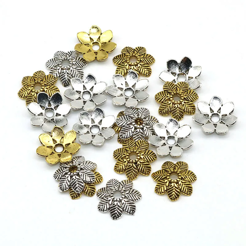 

Beautiful Snow Shape Beads Caps Ancient Silver Color Beads End Caps Petal Bead Caps For Jewelry Making Jewelry DIY Accessories