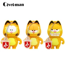 Флеш-накопитель с мультяшным рисунком, мини, Гарфилд, кот, флеш-диск USB 2,0, 8 ГБ, 16 ГБ, 32 ГБ, 64 ГБ, Портативная USB карта памяти, флешка, внешний накопитель