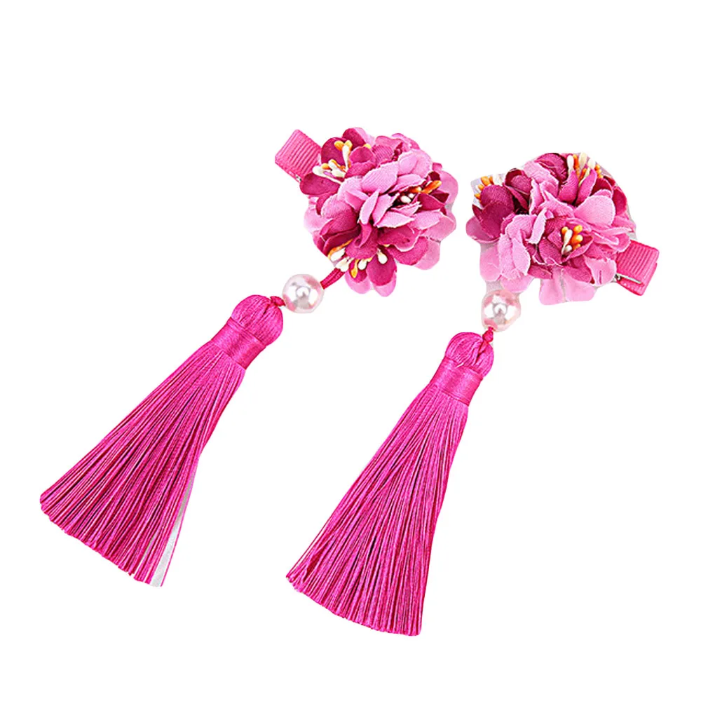 1 пара Детские заколки для волос китайский стиль кисточки заколка аксессуары для волос HATZK0001