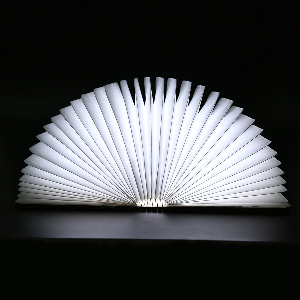 

Creative Foldable Pages Led Book Shape Night Light Lighting Lamp Portable Booklight Usb Rechargeable White Warm White