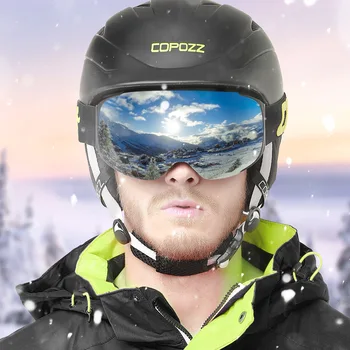 COPOZZ Magnetic Ski Goggles with 2s Quick Change Lens and Case Set UV400 Protection Anti