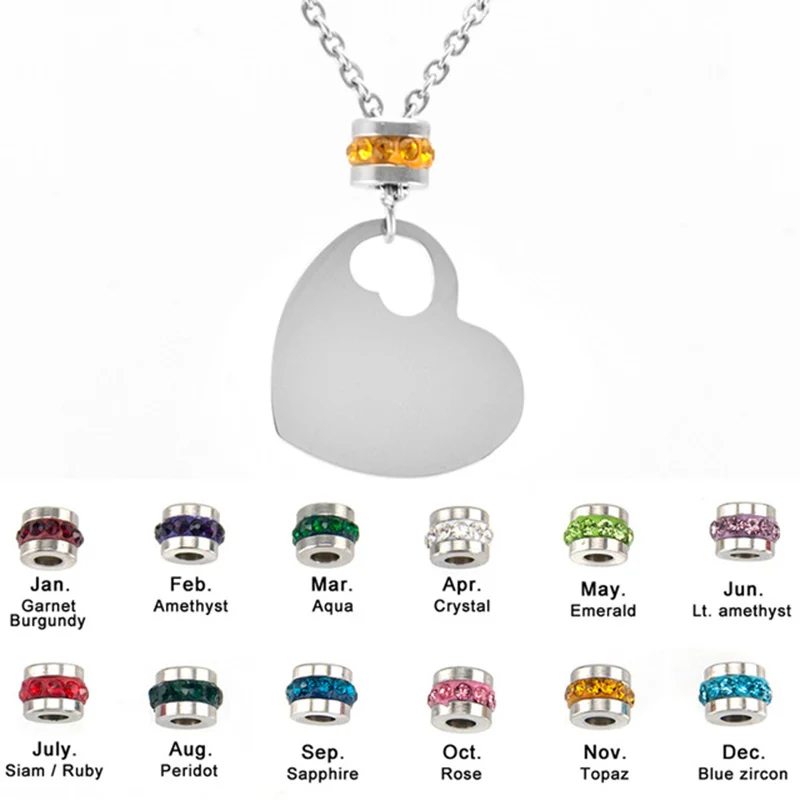 

Kettingen voor Vrouwen Mix styles Birth Stones Women Choker Stainless Steel Charm Necklace Female Jewelry Birthday Gift 2018 New