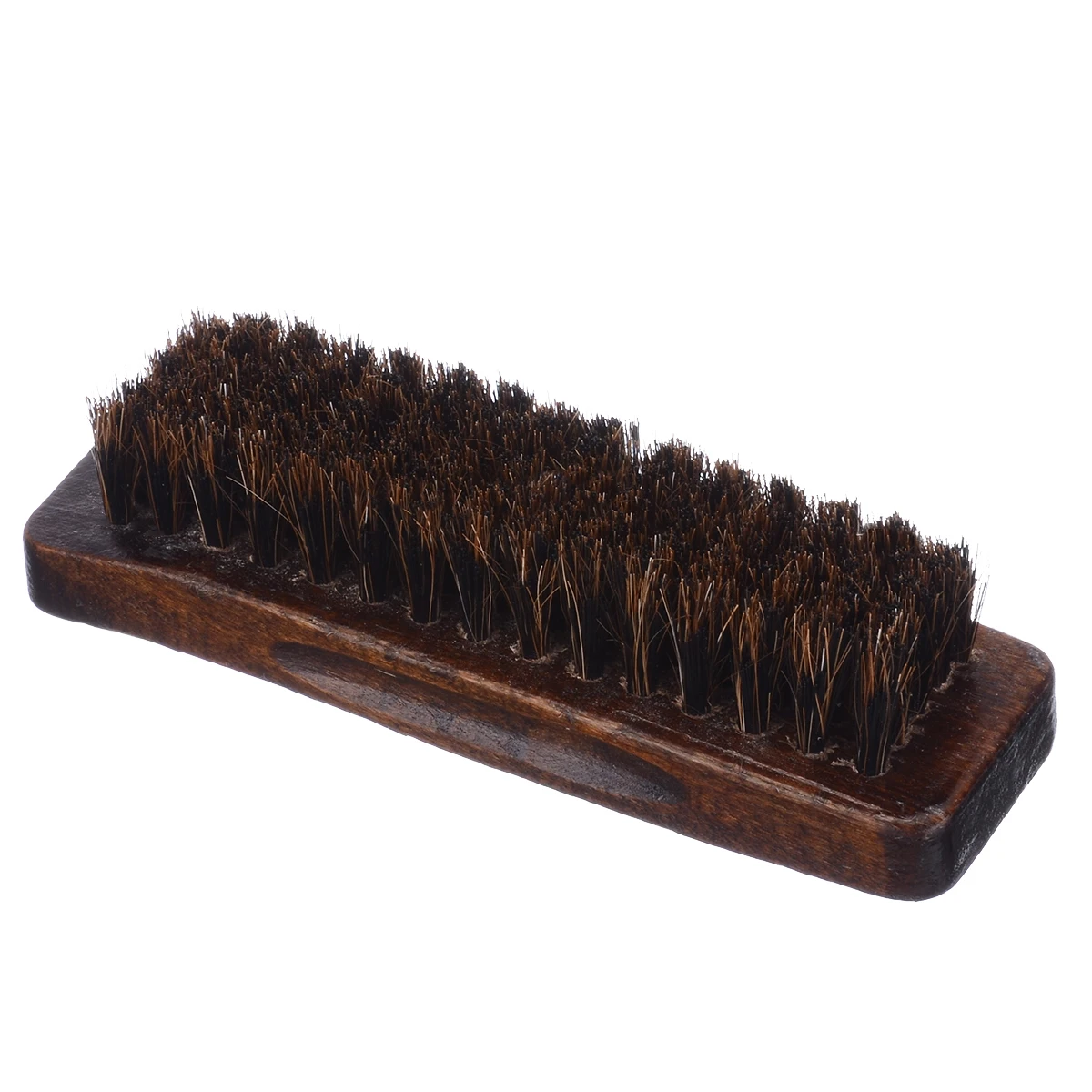 Wooden Handle Natural Bristle Horse Hair Shoe Shine Buffing Cleaning Brush Polishing Tool Home Cleaning Gadget