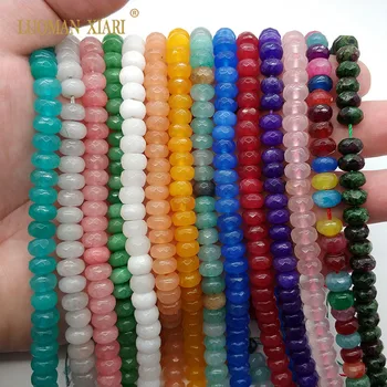 

Factory Price Natural Stone Spacer Beads Faceted Wheel Shape Beads for Jewelry Making DIY Bracelet Necklace 5*8 mm Strand 15''