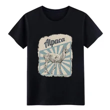 Alpaca Peru Andes Cool Gift camiseta impresa algodón Crew Neck Vintage holgada cómica verano estilo camisa Normal