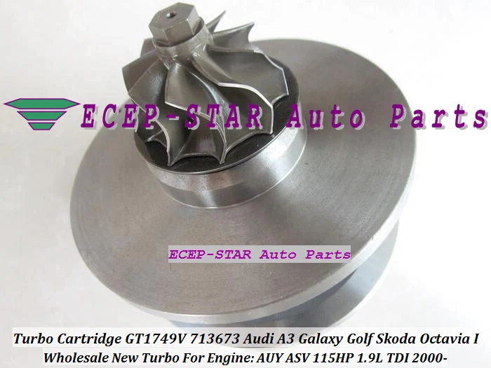 Картридж Turbo CHRA турбины GT1749V 713673-5006 S 713673 для Audi A3 Galaxy Golf для Skoda Octavia 2000-AUY ASV 1.9L TDI 115HP