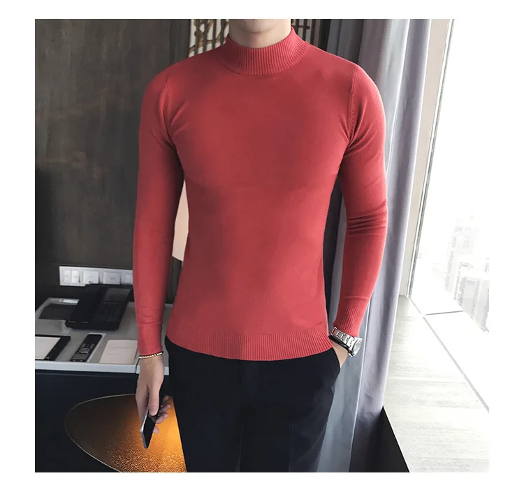 best sweaters for men MRMT 2022 Brand Autumn New Knitting Men's Sweater Pullover for Male Half High Collar  Sweater sweater crewneck