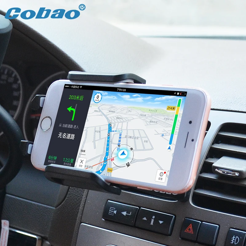 Cobao Универсальный Автомобильный держатель для телефона 360 Регулируемый Автомобильный держатель для мобильного телефона на вентиляционное отверстие подставка для iPhone 8 7 6 samsung