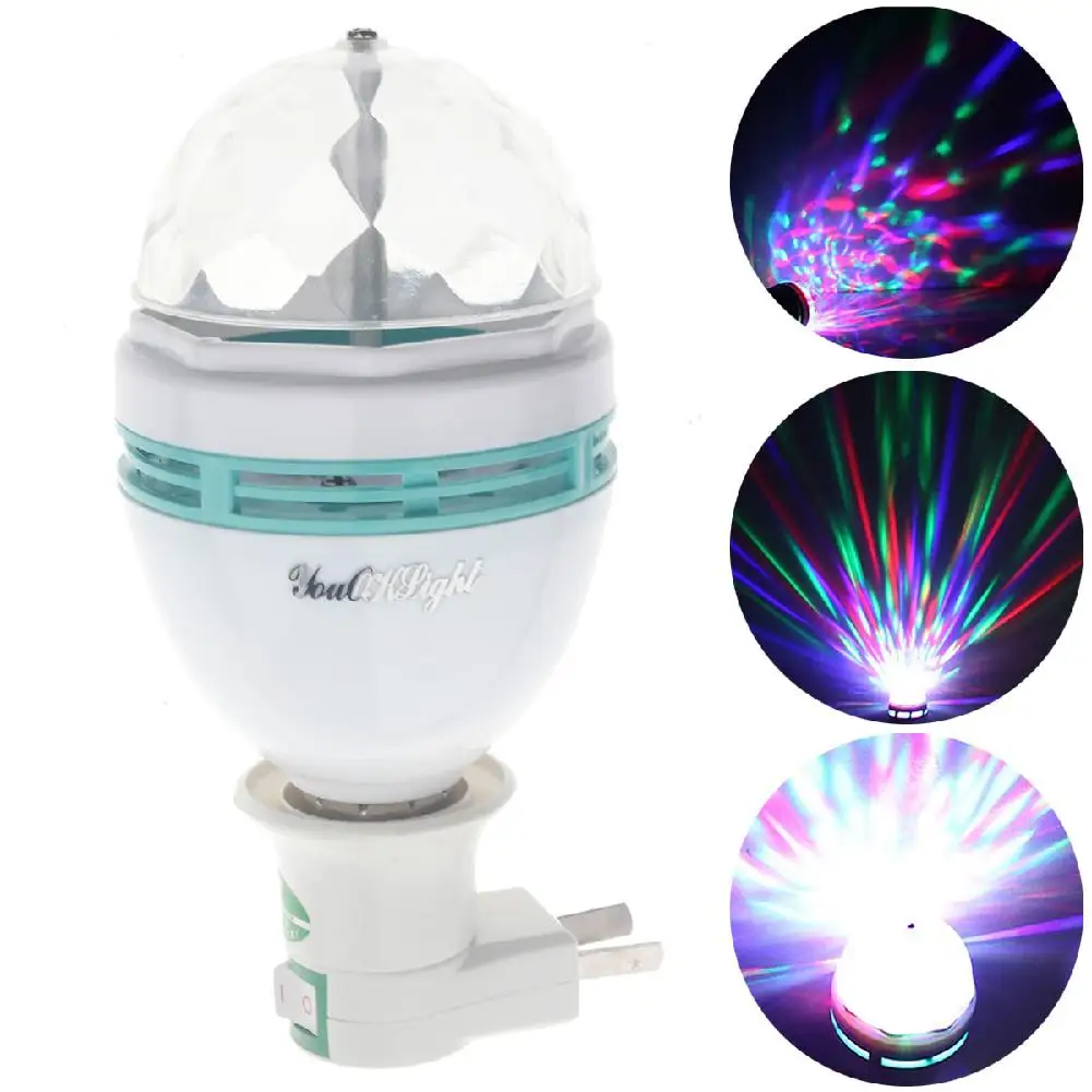 HobbyLane E27 3W LED RGB Stage Light Magic Ball for DJ Party Disco Bedroom Living Room Festival Celebration Effect Lights | Освещение