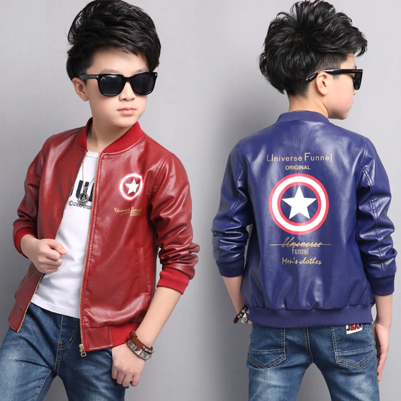 Baby Boys Faux Leather Jacket Kids Girls And Coats Spring Kids Jackets