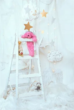 

Laeacco Stars Ladder Light Plush Toys Blanket Baby Photography Backgrounds Customized Photographic Backdrops For Photo Studio