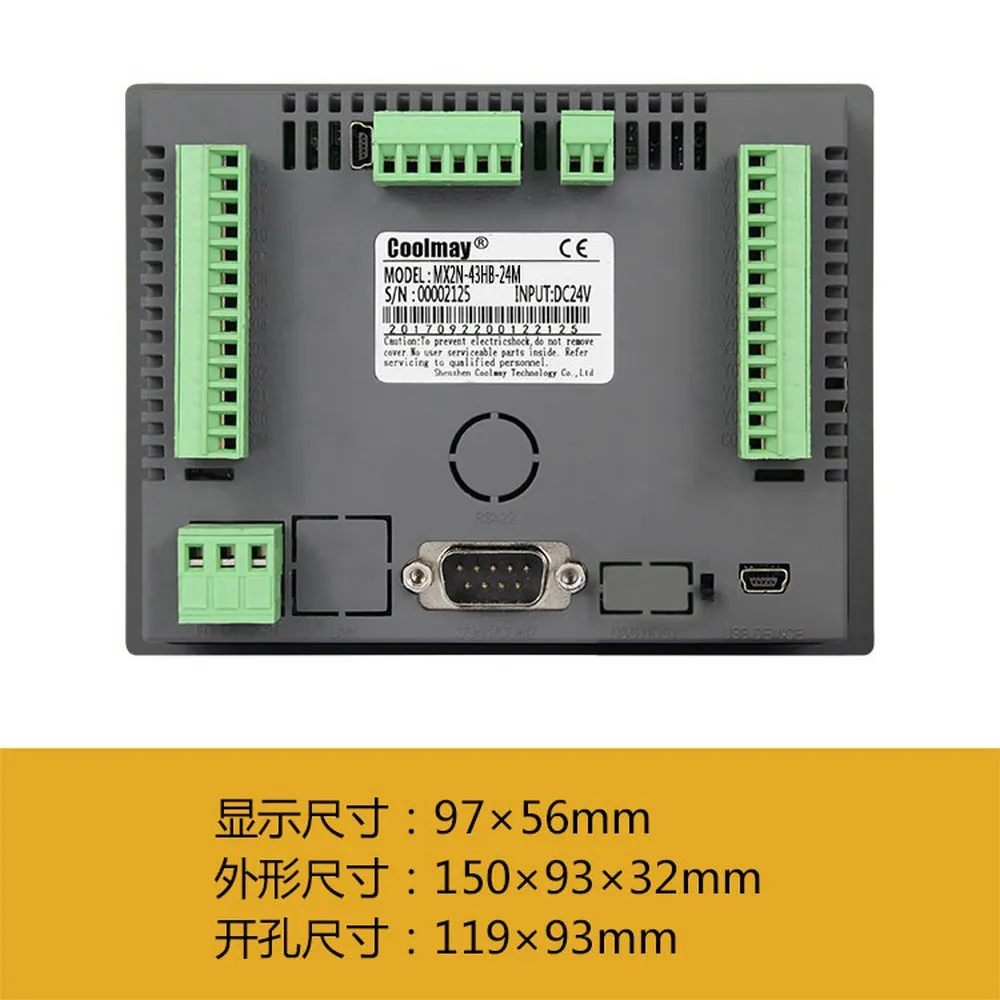 Цифровой контроллер HMI PLC 4 3 дюйма сенсорная панель постоянный ток 24 В транзистор
