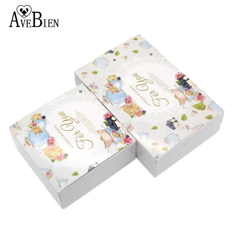 

AVEBIEN 10pcs Fashion Design Gift Box Birthday Party Cake Box Chocolate Box Paper Packages Box Wedding Favors and Gifts for Gues
